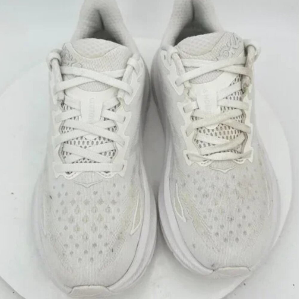 Hoka White Clifton 9 Sneakers Used Size 8.5 Women